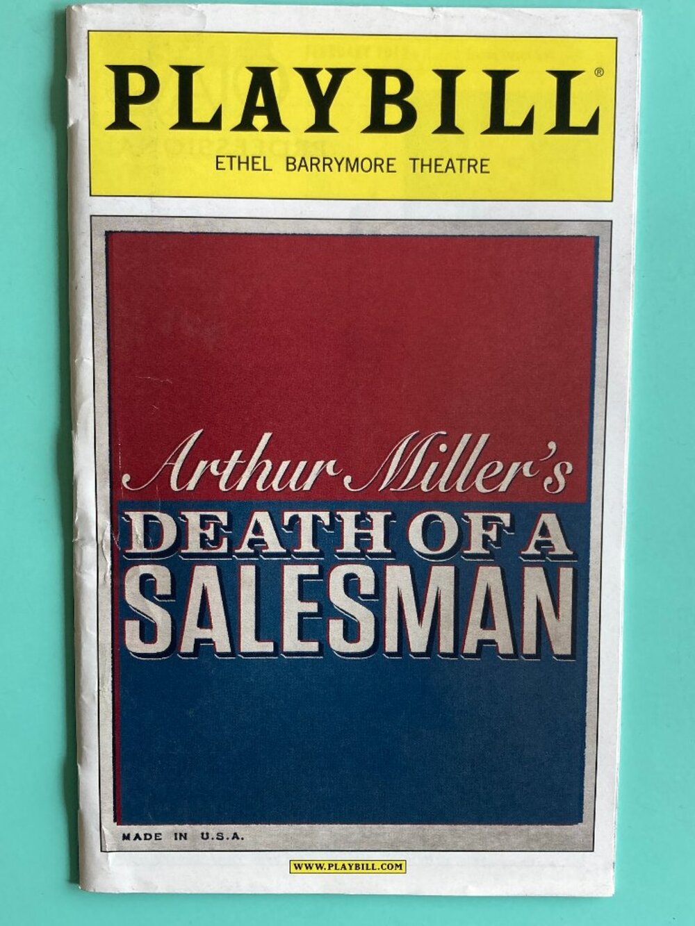 Playbill Death of a Salesman Philip Seymour Hoffman Andrew Garfield - Creased